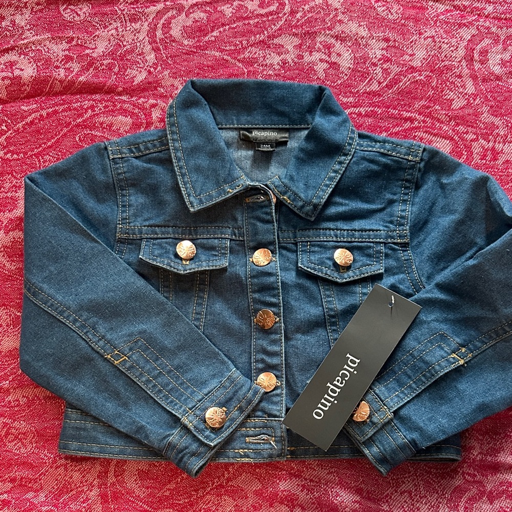 Peacino Kids Denim Jacket - Classic Blue
